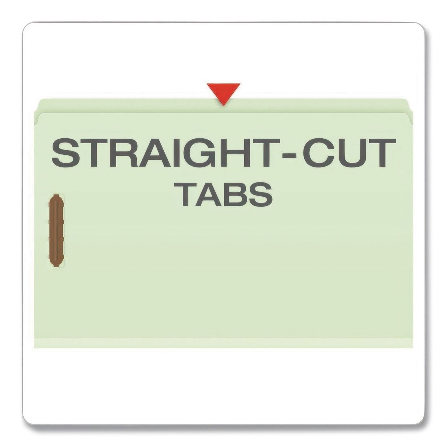 Pendaflex® Heavy-Duty Pressboard Fastener Folders, Straight Tab, Expands 2", 2 Fasteners, Legal Size, Light Green, 25/Box (PFX17185)
