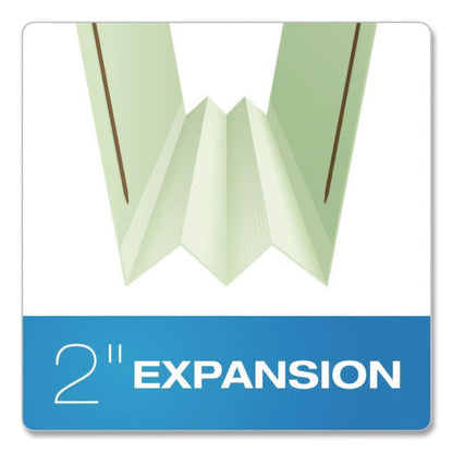 Pendaflex® Heavy-Duty Pressboard Fastener Folders, Straight Tab, Expands 2", 2 Fasteners, Legal Size, Light Green, 25/Box (PFX17185)