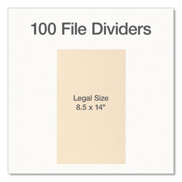 Pendaflex® File Backs, Legal Size, Manila, 100/Box (PFX90154)