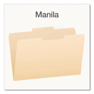 Pendaflex® Manila File Folders, 1/3-Cut Tabs: Center Position, Legal Size, 0.75" Expansion, Manila, 100/Box (PFX753132)
