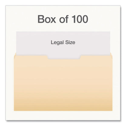 Pendaflex® Manila File Folders, 1/3-Cut Tabs: Center Position, Legal Size, 0.75" Expansion, Manila, 100/Box (PFX753132)