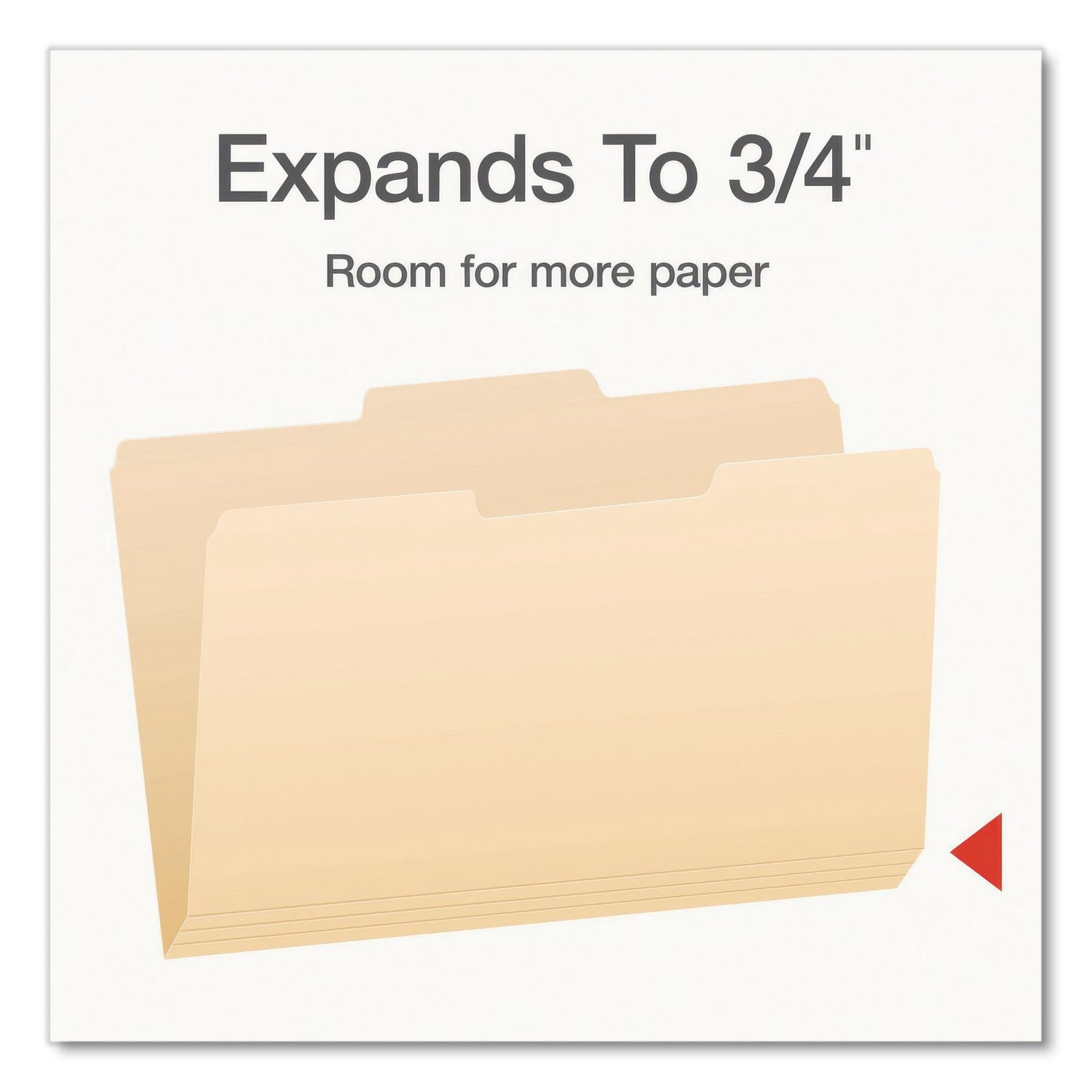 Pendaflex® Manila File Folders, 1/3-Cut Tabs: Center Position, Legal Size, 0.75" Expansion, Manila, 100/Box (PFX753132)