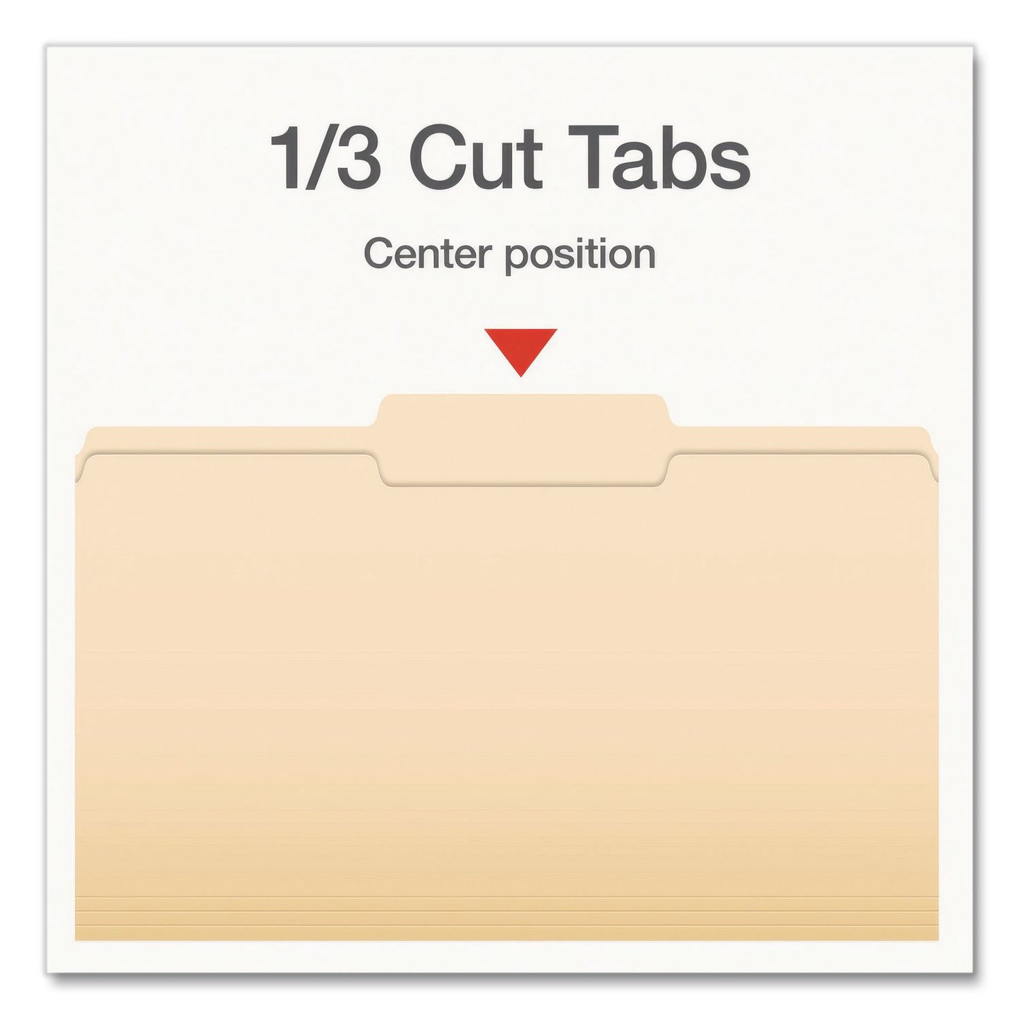 Pendaflex® Manila File Folders, 1/3-Cut Tabs: Center Position, Legal Size, 0.75" Expansion, Manila, 100/Box (PFX753132)