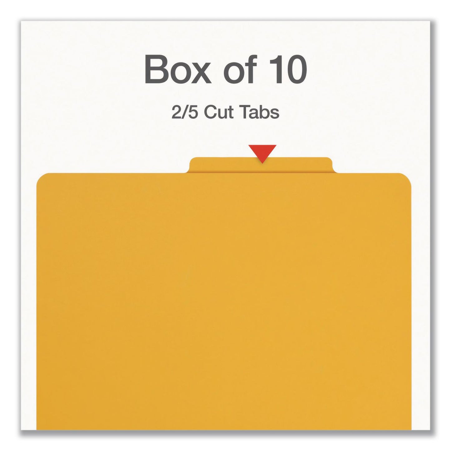 Pendaflex® Heavy-Duty Pressboard Classification Folder, Expands 2", 2 Full-Pocket Dividers, 6 Fasteners, Letter Size, Yellow, 10/Box (PFX1006942)