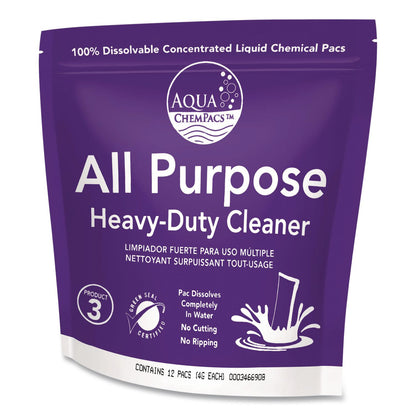 Diversey™ All Purpose Heavy-Duty Cleaner Starter Pack with 32 oz Empty Spray Bottle, Lavender Scent, 12 Chem Pacs/Carton (DVO9320998)