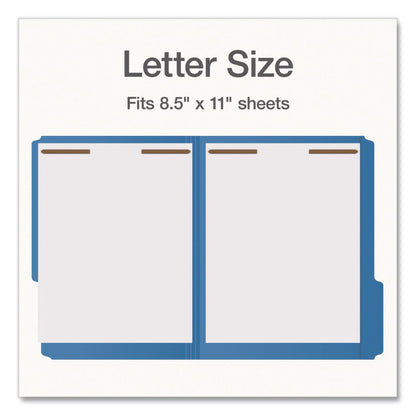 Pendaflex® Heavy-Duty Fastener Folder, 1/3-Cut Tab: Assorted, Expands 0.75", 2 Fasteners, Letter Size, Assorted, 50/Box (PFX1006957)