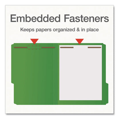 Pendaflex® Heavy-Duty Fastener Folder, 1/3-Cut Tab: Assorted, Expands 0.75", 2 Fasteners, Letter Size, Assorted, 50/Box (PFX1006957)