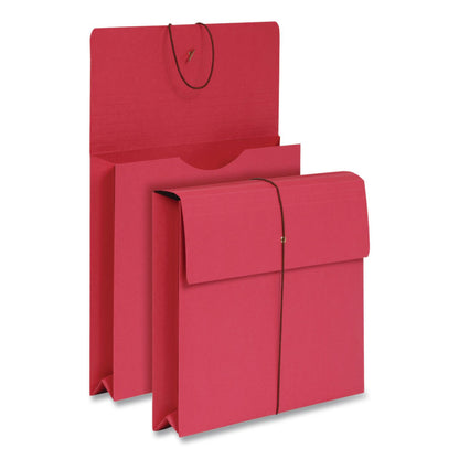 Pendaflex® Expanding Wallet with Elastic Closure, 2" Expansion, 1 Section, Letter Size, Red, 10/Box (PFX1006974)