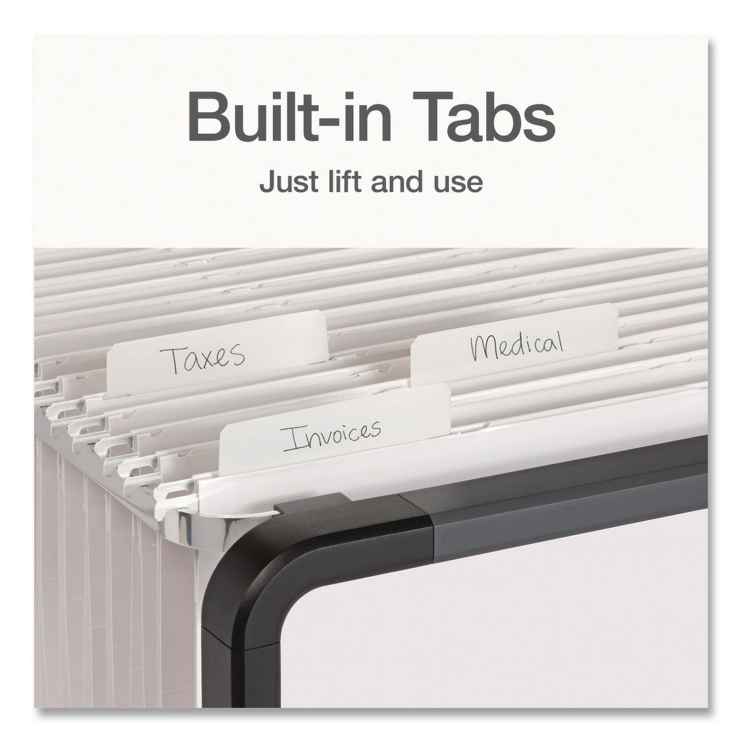 Pendaflex® Ready-Tab Reinforced Hanging File Folders, Letter Size, 1/3-Cut Tabs, White, 20/Box (PFX1006985)