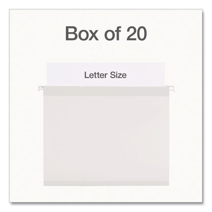 Pendaflex® Ready-Tab Reinforced Hanging File Folders, Letter Size, 1/3-Cut Tabs, White, 20/Box (PFX1006985)