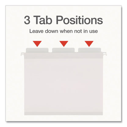 Pendaflex® Ready-Tab Reinforced Hanging File Folders, Letter Size, 1/3-Cut Tabs, White, 20/Box (PFX1006985)