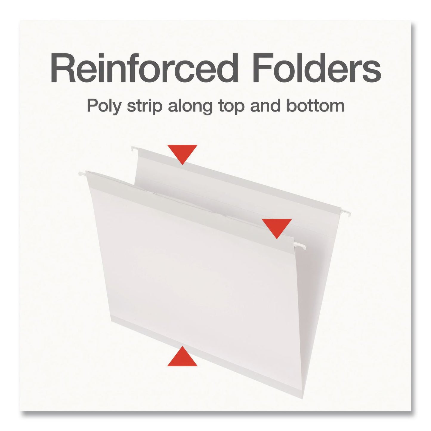 Pendaflex® Ready-Tab Reinforced Hanging File Folders, Letter Size, 1/3-Cut Tabs, White, 20/Box (PFX1006985)