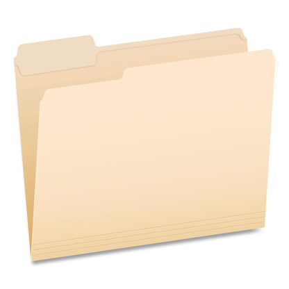 Pendaflex® Earthwise by Pendaflex 100% Recycled Manila File Folder, 1/3-Cut Tabs: Assorted, Letter Size, 0.75" Expansion, Manila, 100/BX (PFX1006989)