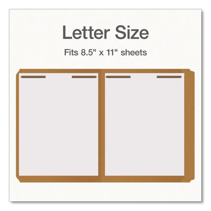 Pendaflex® Kraft Fastener Folders, Straight Tab, Expands 0.75", 2 Fasteners, Letter Size, Kraft, 50/Box (PFX1006992)