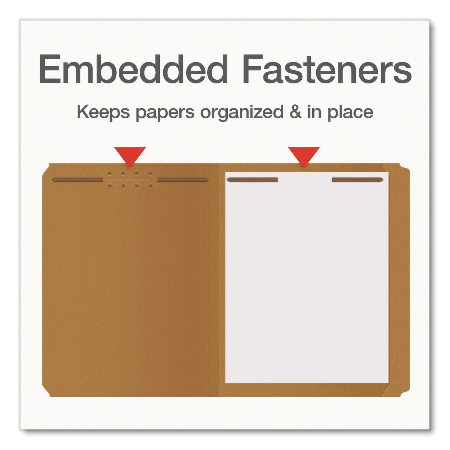 Pendaflex® Kraft Fastener Folders, Straight Tab, Expands 0.75", 2 Fasteners, Letter Size, Kraft, 50/Box (PFX1006992)