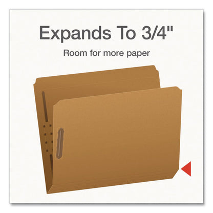 Pendaflex® Kraft Fastener Folders, Straight Tab, Expands 0.75", 2 Fasteners, Letter Size, Kraft, 50/Box (PFX1006992)