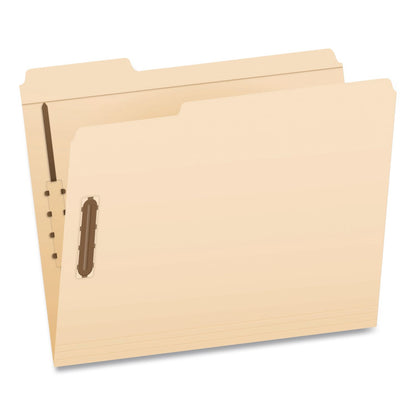 Pendaflex® Heavy-Duty Fastener Folder, 1/3-Cut Tab: Assorted, Expands 0.75", 2 Fasteners, Letter Size, Manila, 50/Box (PFX1006994)