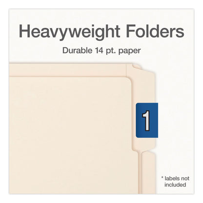 Pendaflex® Manila End Tab Expansion Folders, 1/3-Cut Tabs: Assorted, Letter Size, 0.75" Expansion, Manila, 100/Box (PFX1007003)