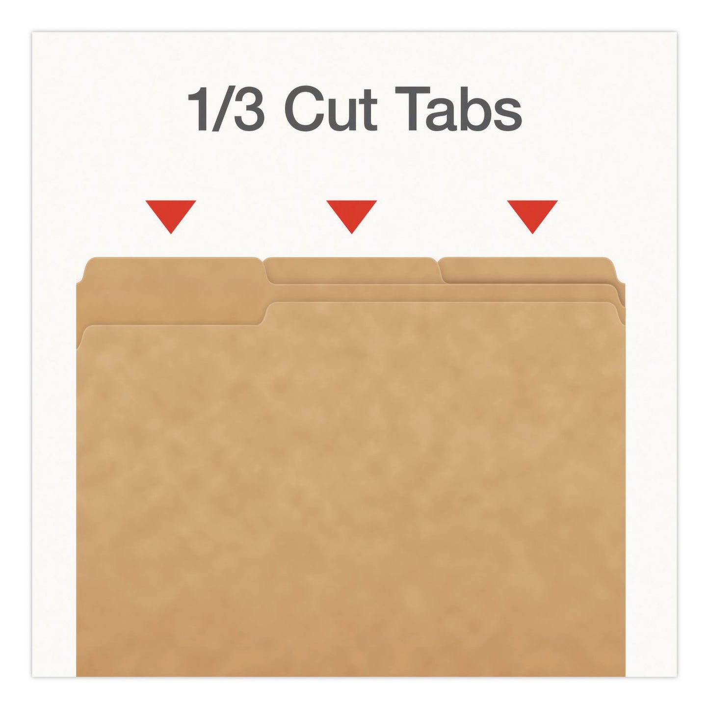 Pendaflex® Kraft File Folders, 1/3-Cut Tabs: Assorted, Letter Size, 0.75" Expansion, Kraft, 50/Box (PFX1007030)