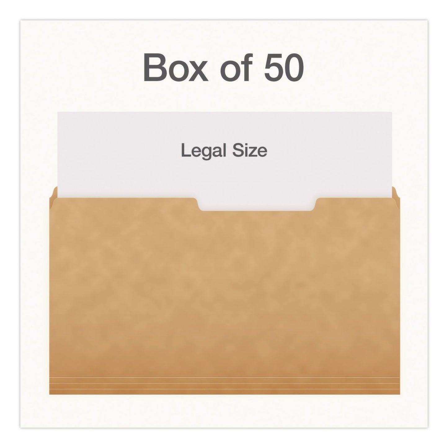 Pendaflex® Kraft File Folders, 2/5-Cut Tabs: Right of Center, Legal Size, 0.75" Expansion, Kraft, 50/Box (PFX1007042)