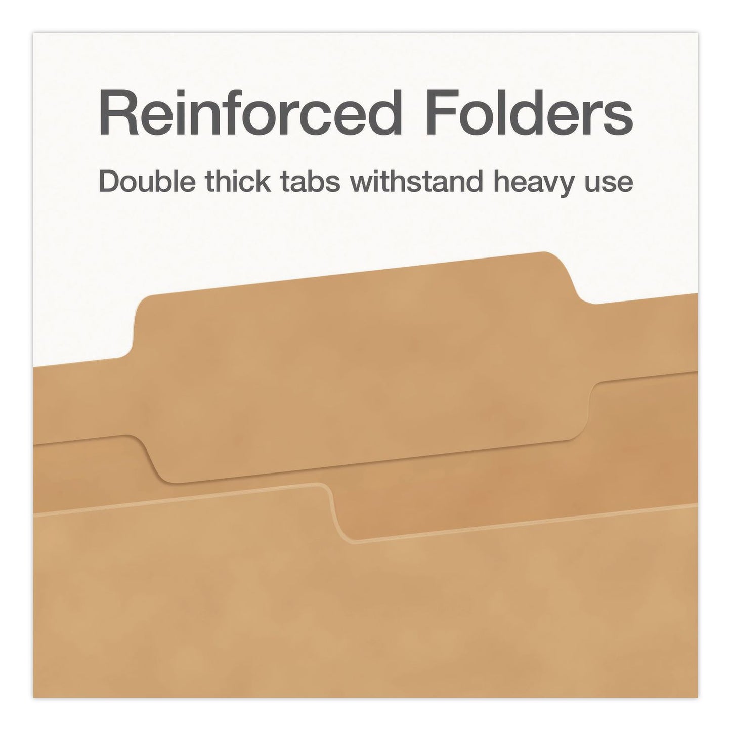 Pendaflex® Kraft File Folders, 2/5-Cut Tabs: Right of Center, Legal Size, 0.75" Expansion, Kraft, 50/Box (PFX1007042)