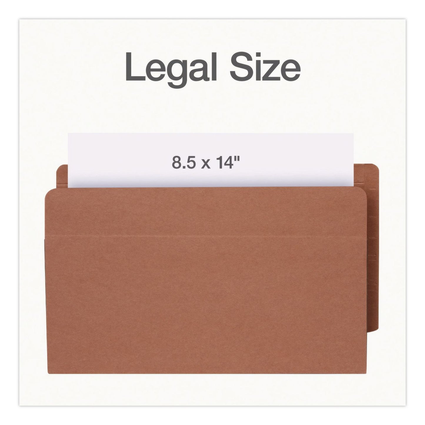 Pendaflex® End Tab File Pocket, Dark Brown Gusset, 3.5" Expansion, Legal Size, Brown/Dark Brown, 10/Box (PFX1007049)