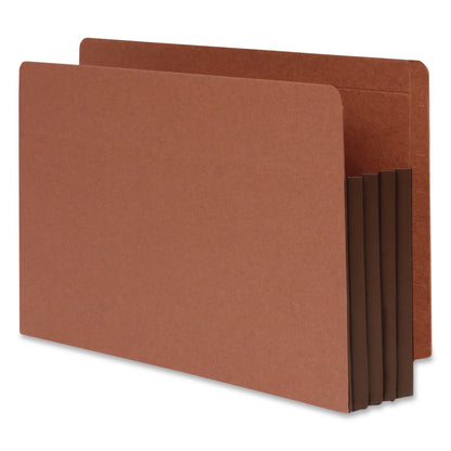 Pendaflex® End Tab File Pocket, Dark Brown Gusset, 3.5" Expansion, Legal Size, Brown/Dark Brown, 10/Box (PFX1007049)