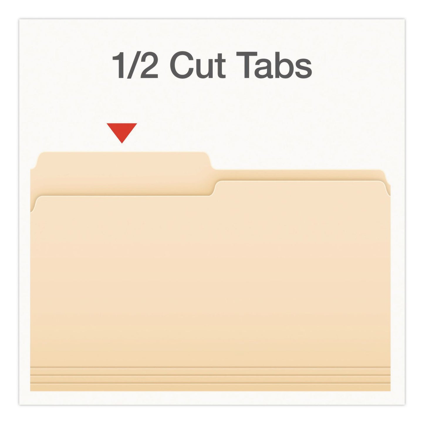 Pendaflex® Manila File Folders, 1/2-Cut Tabs: Assorted, Legal Size, 0.75" Expansion, Manila, 100/Box (PFX1007052)