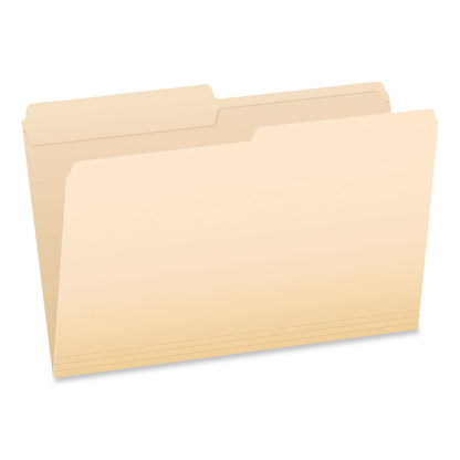 Pendaflex® Manila File Folders, 1/2-Cut Tabs: Assorted, Legal Size, 0.75" Expansion, Manila, 100/Box (PFX1007052)