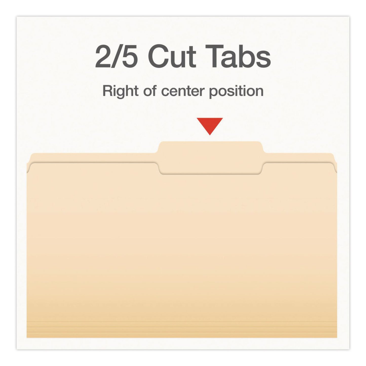 Pendaflex® Manila File Folders, 2/5-Cut Tabs: Right, Legal Size, 0.75" Expansion, Manila, 100/Box (PFX1007056)