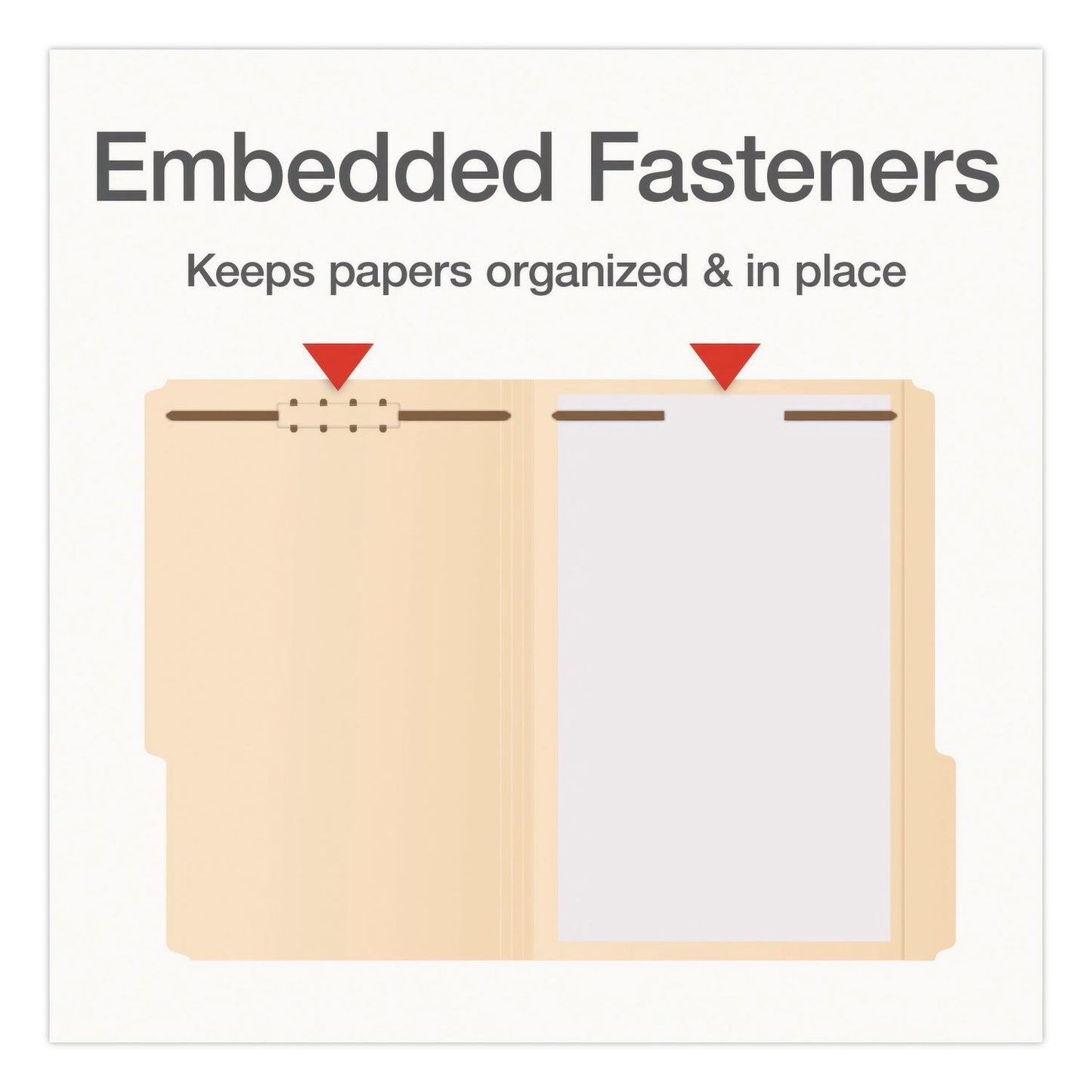 Pendaflex® Manila Fastener Folders, 1/3-Cut Tab: Assorted, Expands 0.75", 2 Fasteners, Legal Size, 50/Box (PFX1007063)