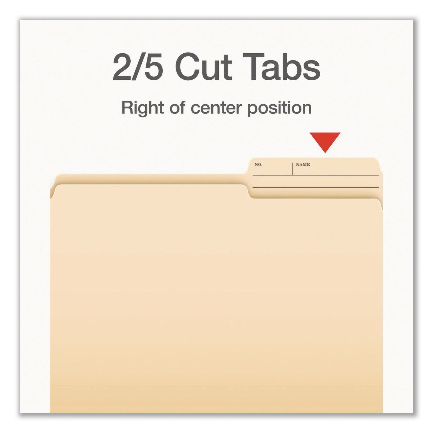 Pendaflex® Manila File Folders, 2/5-Cut Tabs: Right, Letter Size, 0.75" Expansion, Manila, 100/Box (PFX1007078)