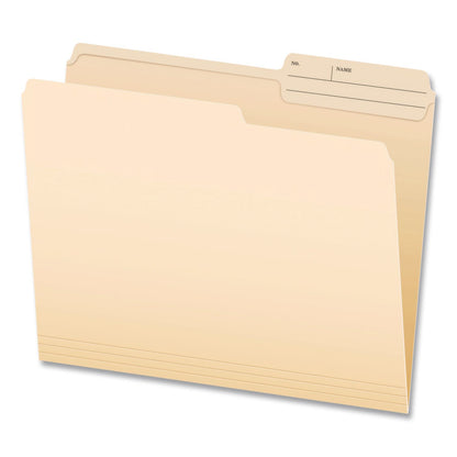 Pendaflex® Manila File Folders, 2/5-Cut Tabs: Right, Letter Size, 0.75" Expansion, Manila, 100/Box (PFX1007078)