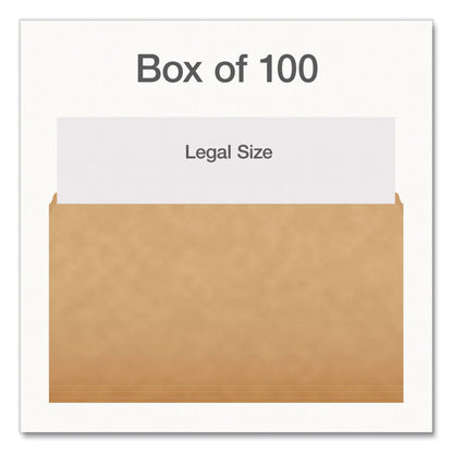 Pendaflex® Kraft File Folders, Straight Tabs, Legal Size, 0.75" Expansion, Kraft, 100/Box (PFX1007137)
