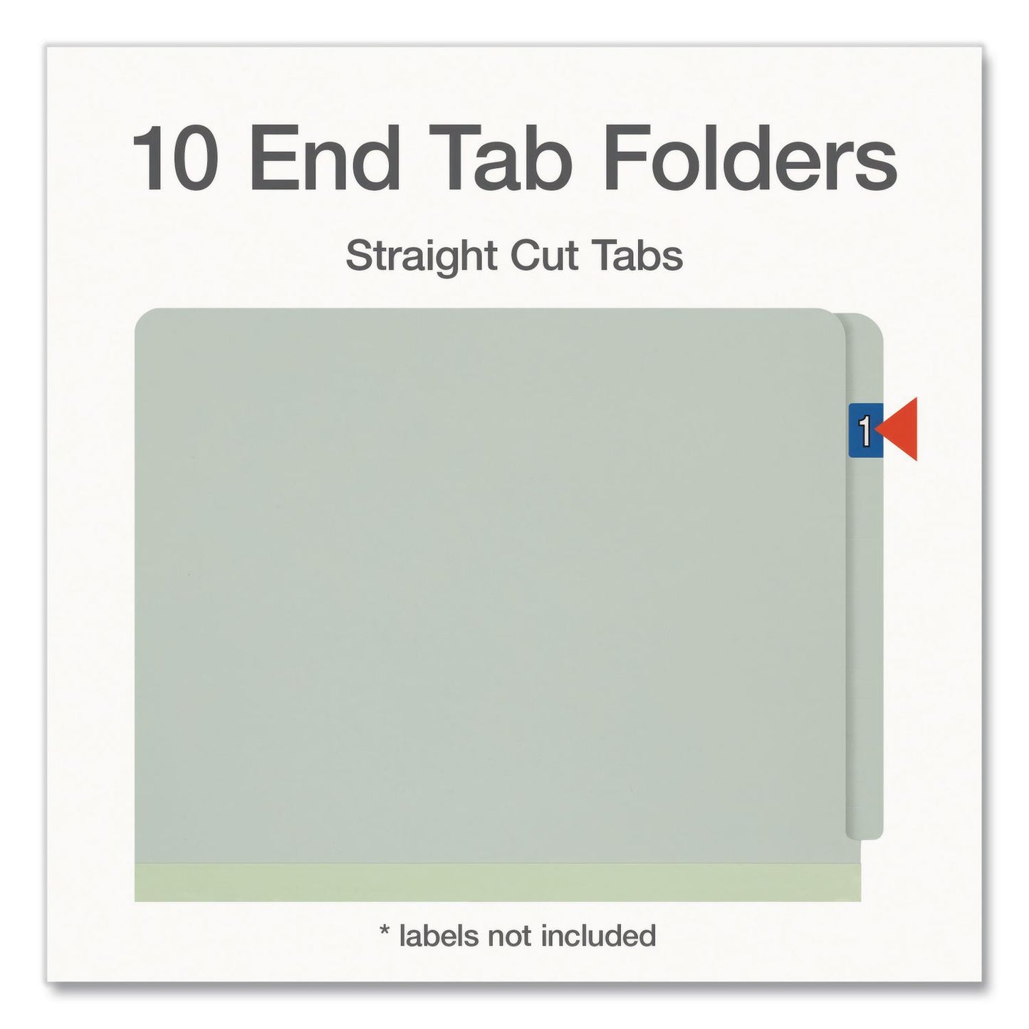 Pendaflex® Heavy-Duty Pressboard End Tab Classification Folders, 3 Dividers, 8 Fasteners, Letter Size, Light Green, 10/Box (PFX1007139)