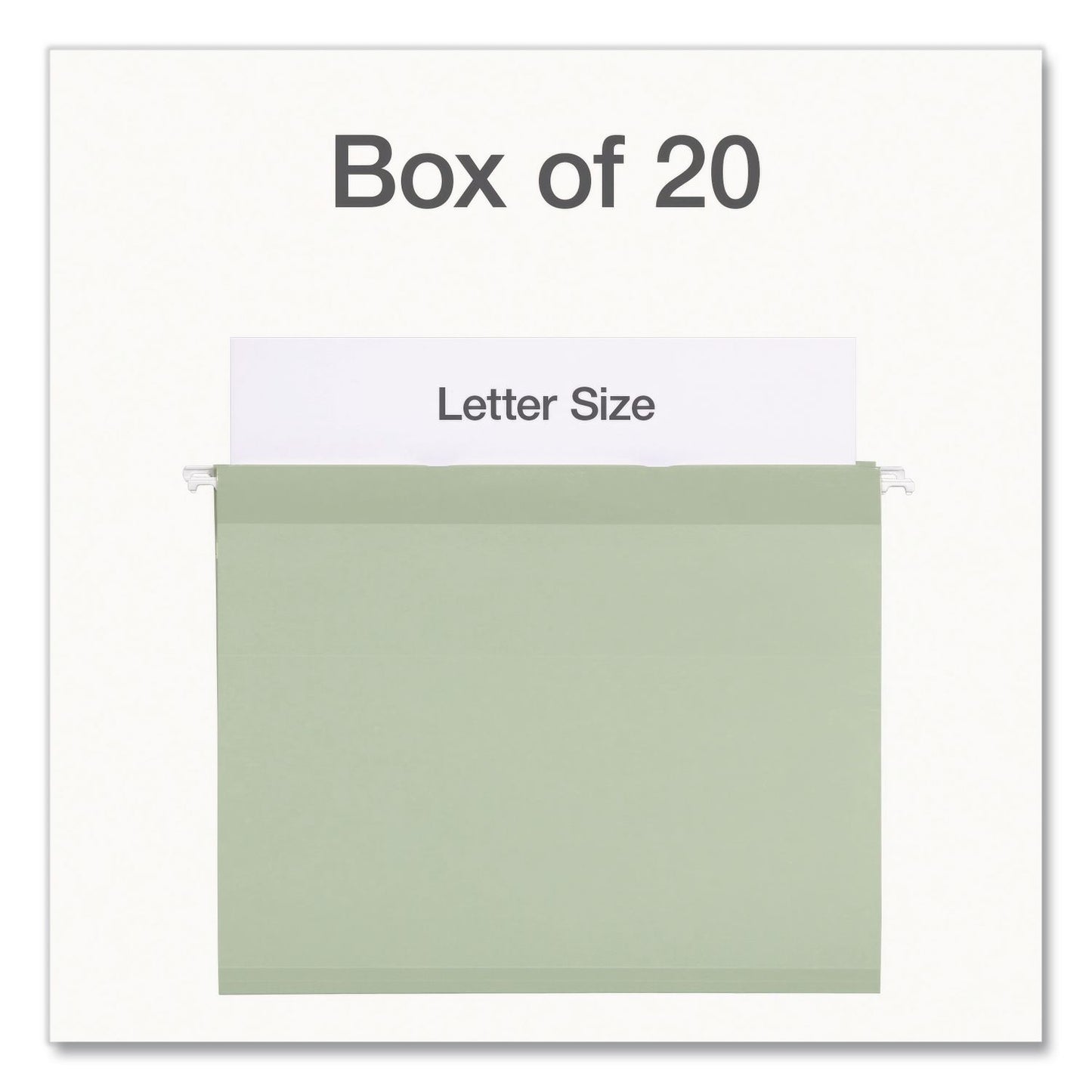 Pendaflex® Ready-Tab Reinforced Hanging File Folders, Letter Size, 1/3-Cut Tabs, Sage Green, 20/Box (PFX1009463)