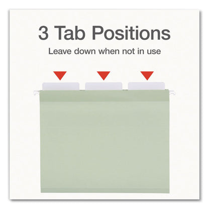 Pendaflex® Ready-Tab Reinforced Hanging File Folders, Letter Size, 1/3-Cut Tabs, Sage Green, 20/Box (PFX1009463)