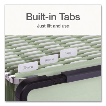Pendaflex® Ready-Tab Reinforced Hanging File Folders, Legal Size, 1/6-Cut Tabs, Sage Green, 20/Box (PFX1009464)