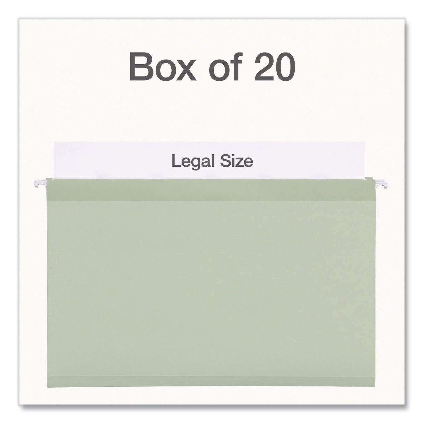 Pendaflex® Ready-Tab Reinforced Hanging File Folders, Legal Size, 1/6-Cut Tabs, Sage Green, 20/Box (PFX1009464)