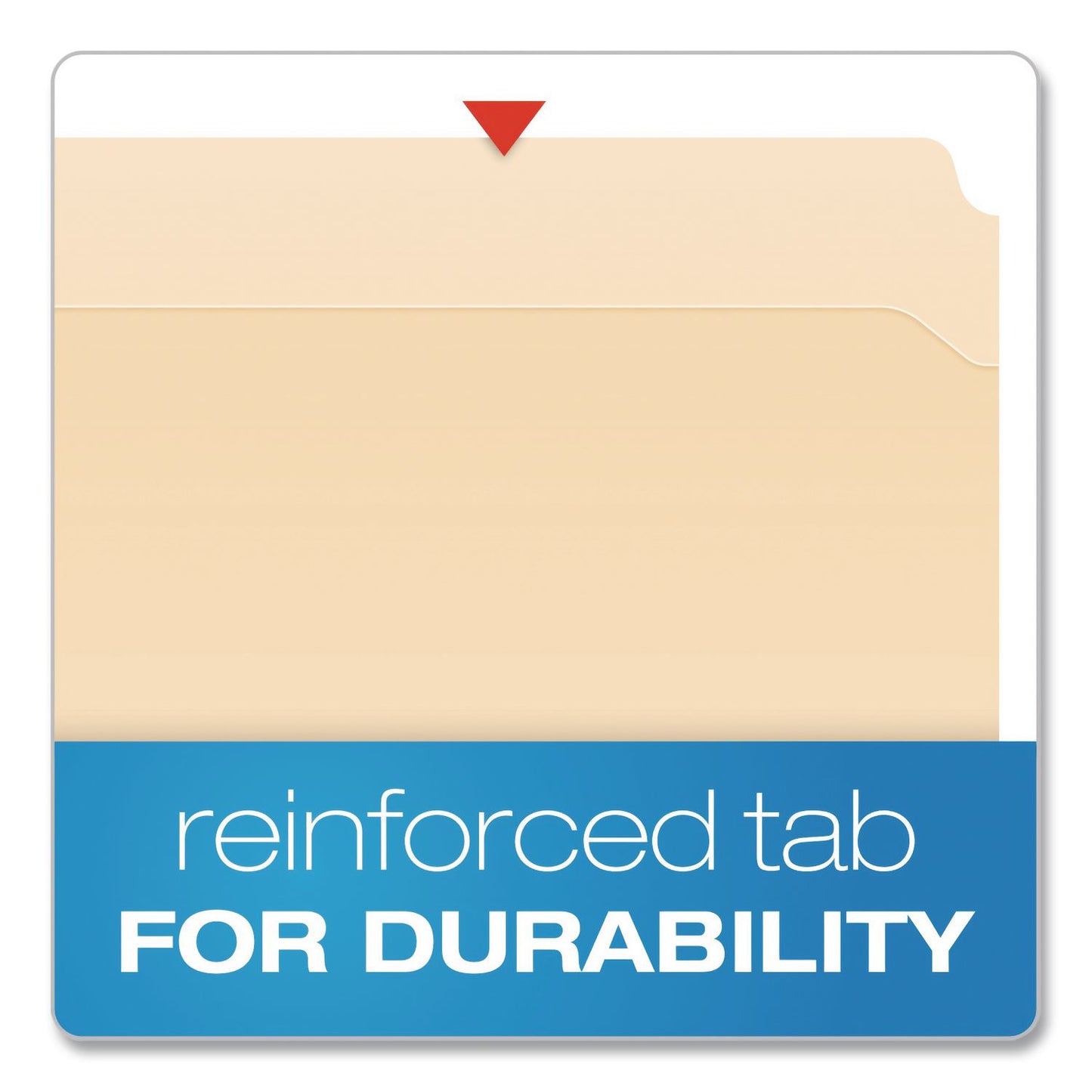 Pendaflex® Manila Fastener Folders, Reinforced Straight Tab, 2 Fasteners, Legal Size, Manila, 50/Box (PFXFM312EE)