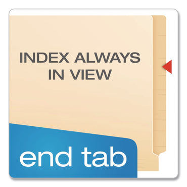 Pendaflex® Manila End Tab Folders, Straight Tabs, Legal Size, Manila, 100/Box (PFXH210D)