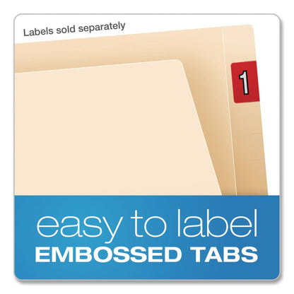 Pendaflex® Manila End Tab Folders, Straight Tabs, Legal Size, Manila, 100/Box (PFXH210D)