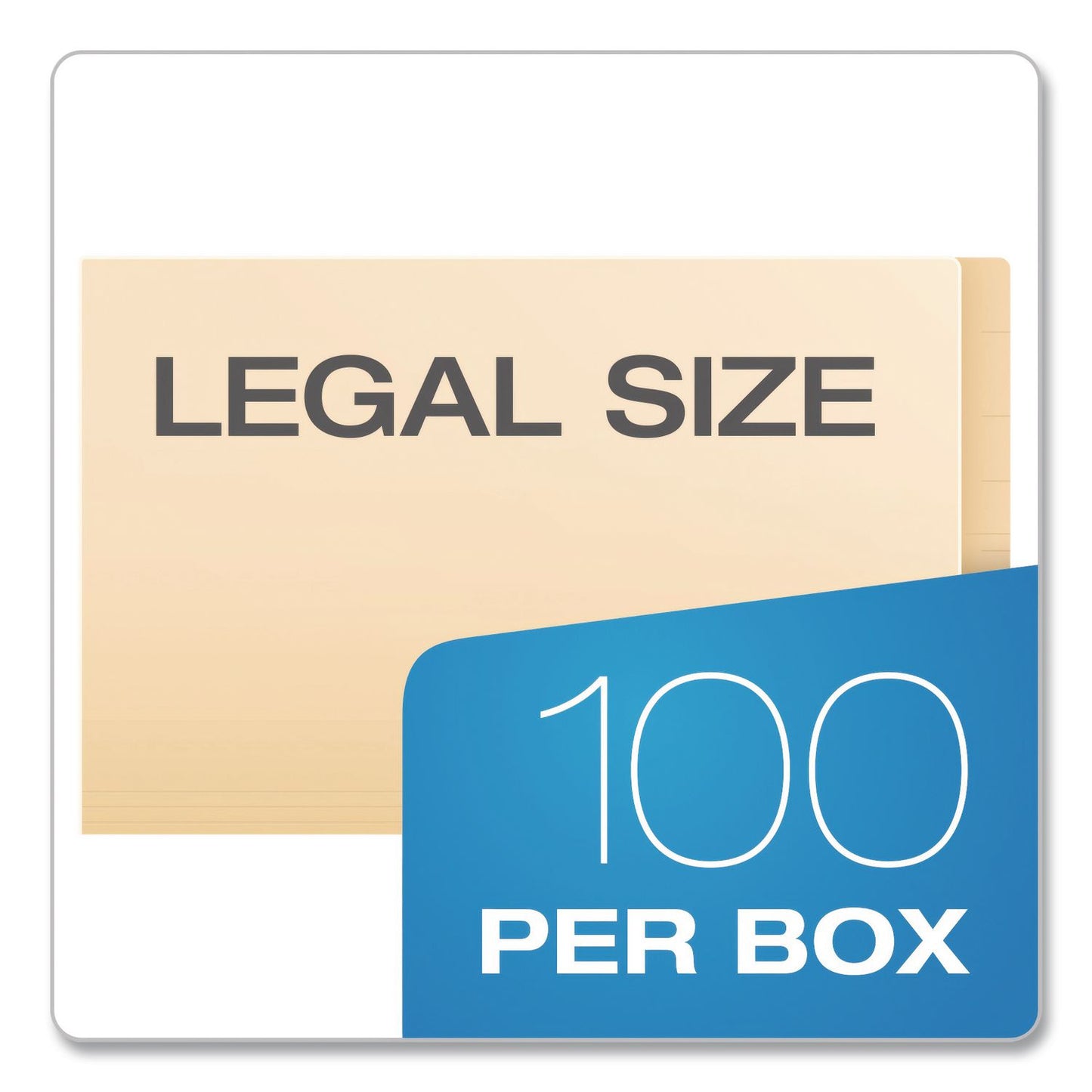 Pendaflex® Manila End Tab Folders, Straight Tabs, Legal Size, Manila, 100/Box (PFXH210D)
