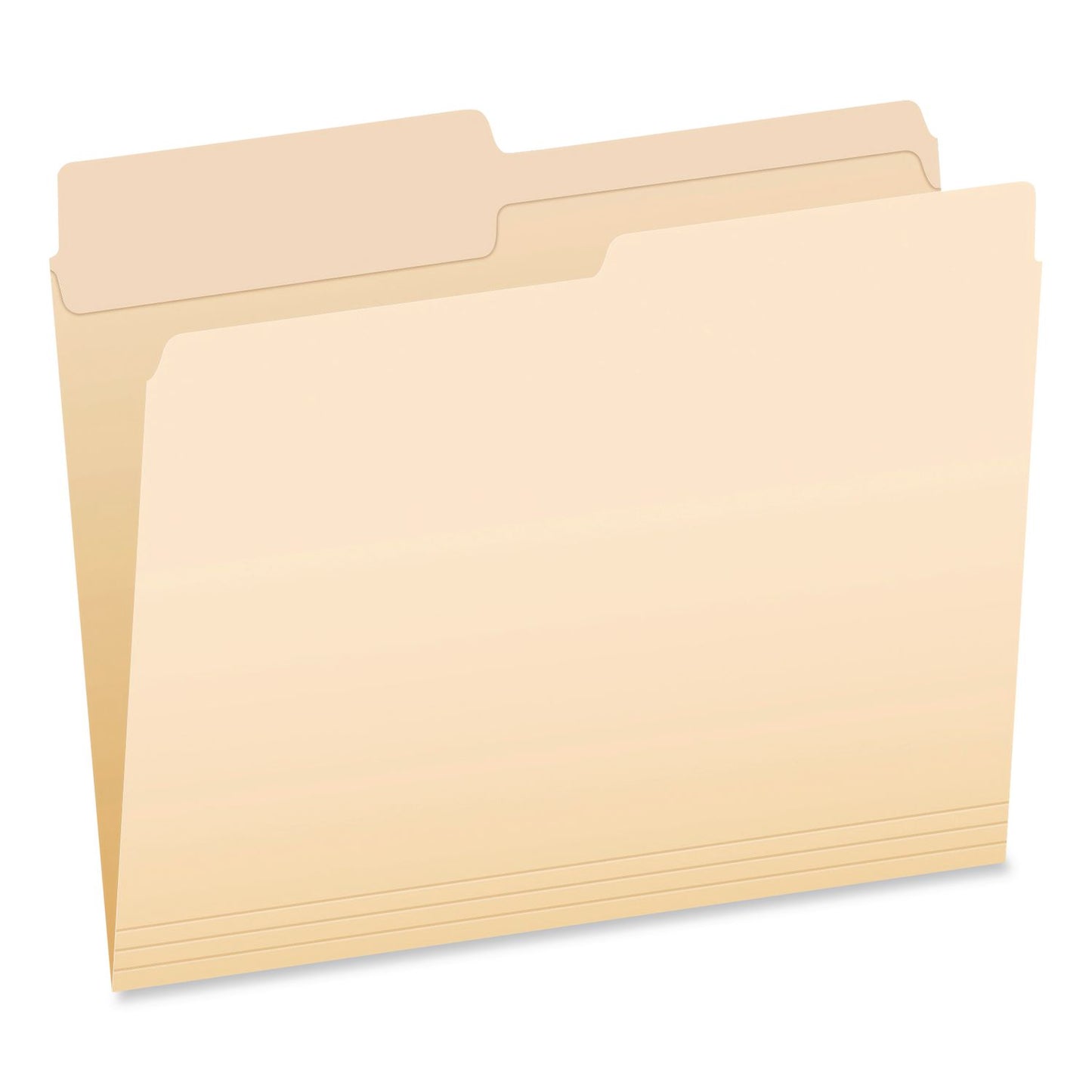 Pendaflex® Reinforced Top File Folders, 1/2-Cut Tabs: Assorted Positions, Letter Size, Manila, 100/Box (PFXR75212)