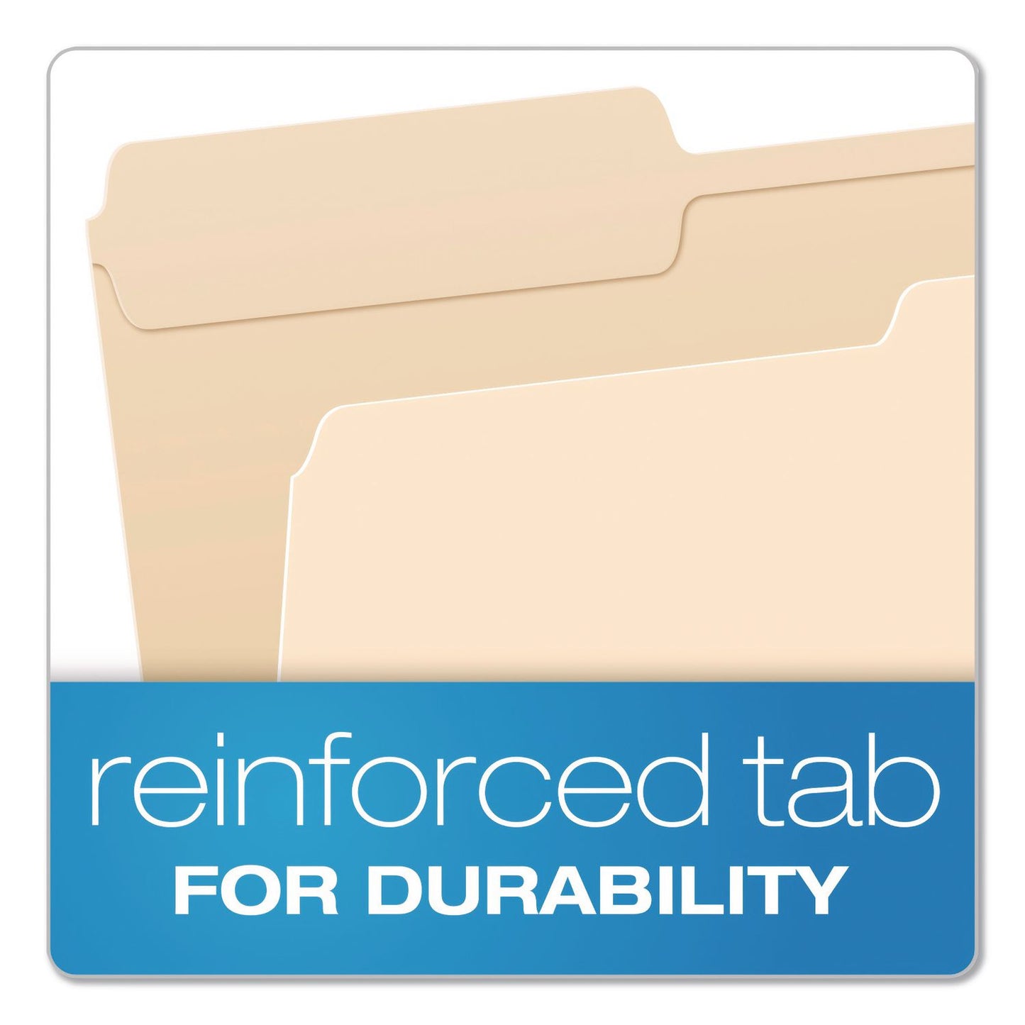 Pendaflex® Reinforced Top File Folders, 1/3-Cut Tabs: Assorted Positions, Legal Size, Manila, 100/Box (PFXR75313)