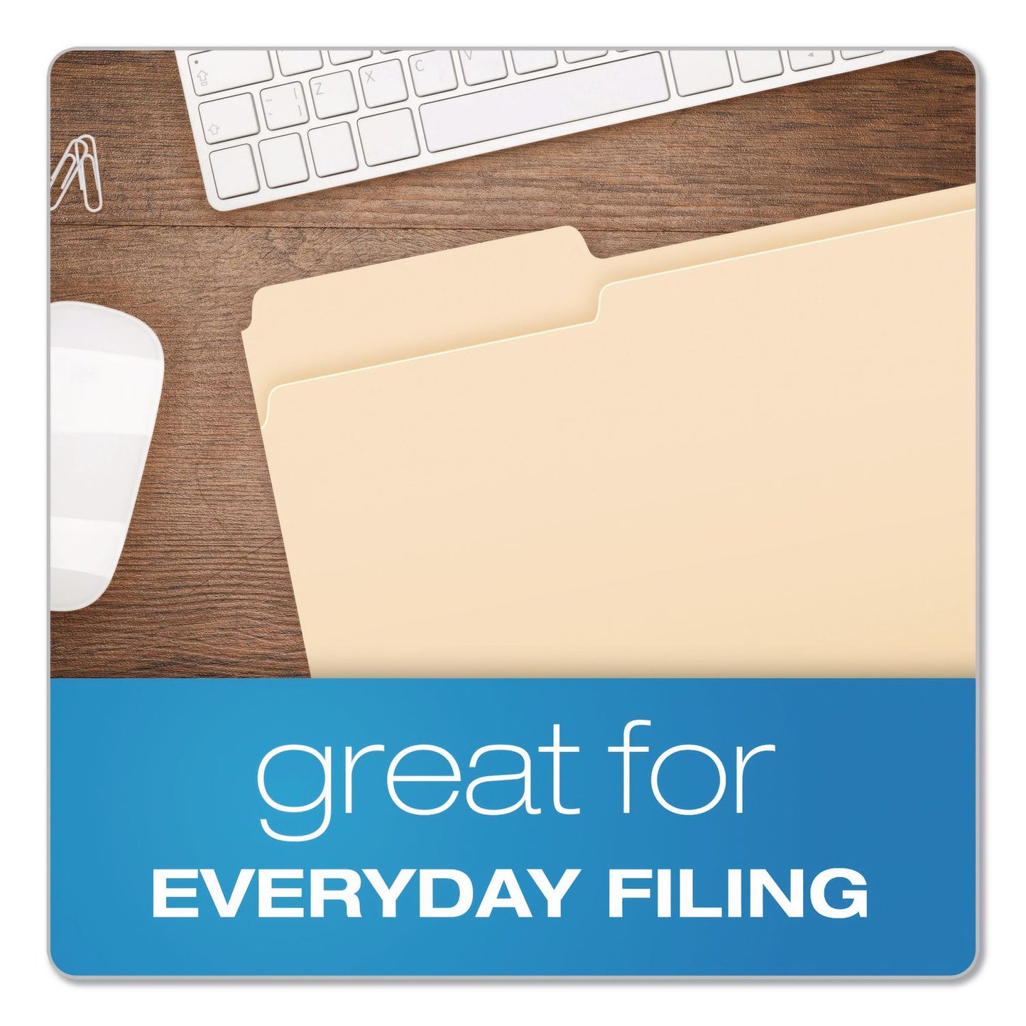 Pendaflex® Reinforced Top File Folders, 1/3-Cut Tabs: Left Position, Letter Size, Manila, 100/Box (PFXR752131)