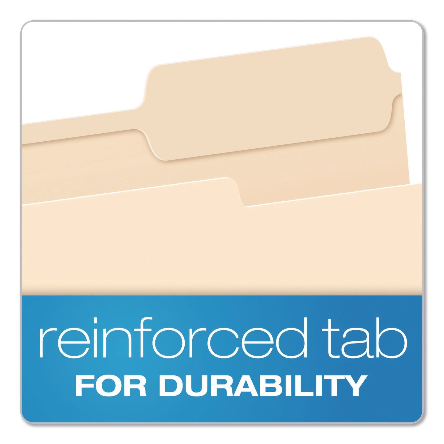 Pendaflex® Reinforced Top Tab Manila File Folders, 1/3-Cut Tabs: Right Position, Letter Size, Manila, 100/Box (PFXR752133)