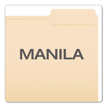 Pendaflex® Reinforced Top Tab Manila File Folders, 1/3-Cut Tabs: Right Position, Letter Size, Manila, 100/Box (PFXR752133)