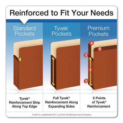 Pendaflex® Expanding Pocket, 5.25" Expansion, Letter Size, Brown, 50/Carton (PFXS34GCT)