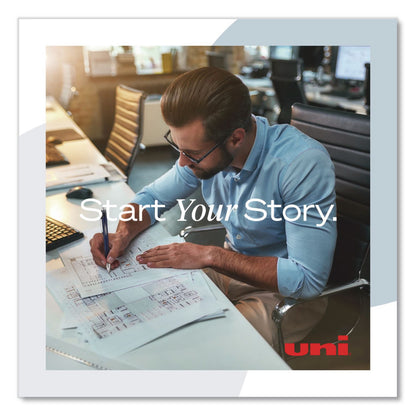 uniball® Jetstream Form-Fitting Comfort Grip Hybrid Gel Pen, Stick, Fine 0.7 mm, Blue Ink, Black/Silver/Blue Barrel, Dozen (UBC40174DZ)